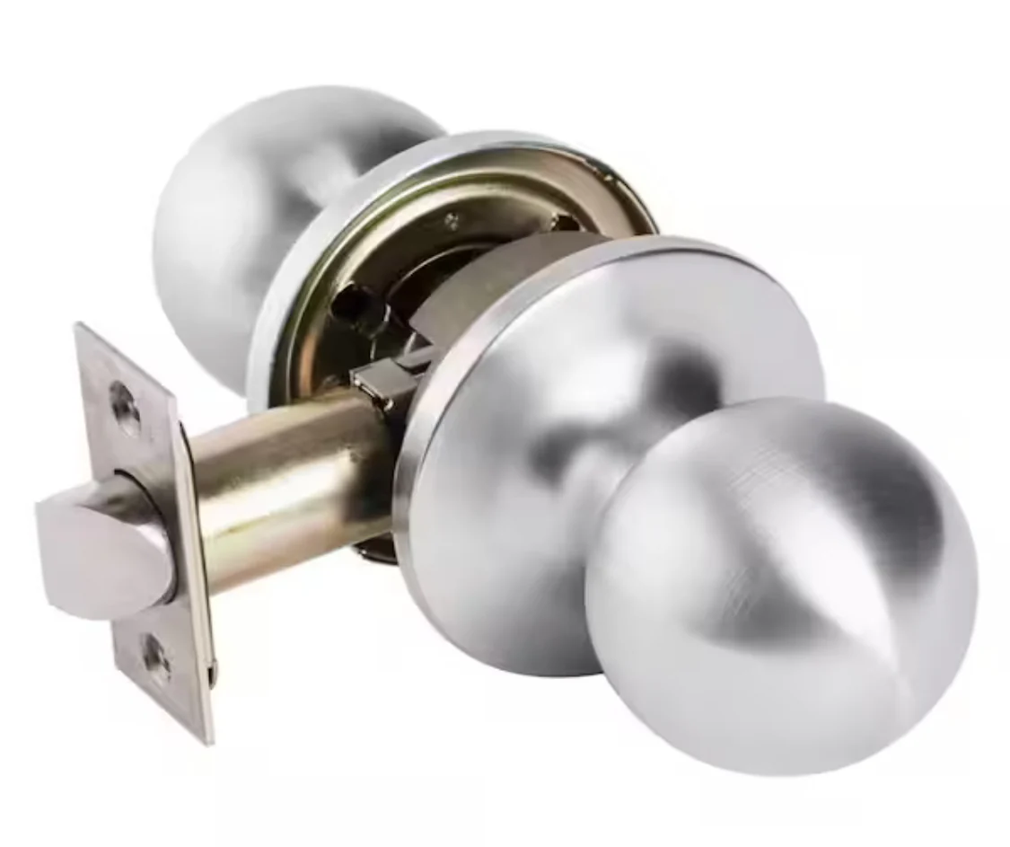 Universal Hardware Light Duty Commercial Passage (Hall/Closet) Knob, UL 3-Hr Fire ANSI Grade 2, Satin Chrome Finish - Image 4