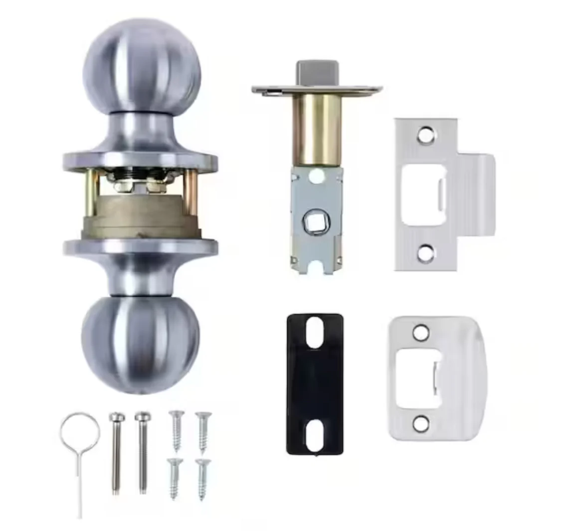 Universal Hardware Light Duty Commercial Passage (Hall/Closet) Knob, UL 3-Hr Fire ANSI Grade 2, Satin Chrome Finish - Image 7