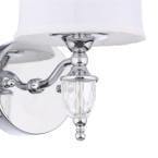Hampton Bay Waterlon chrome sconce with white fabric shade damaged box - Image 2