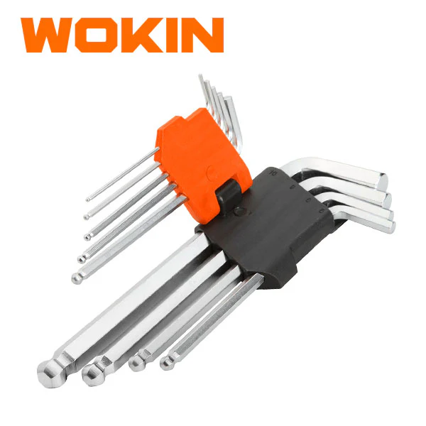 Wokin 9 Piece Ball Point Extra Long Arm Hex Key Set