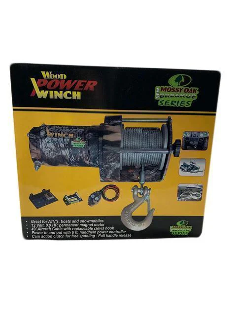 Wood Power 2000 LB Mossy Oak Camouflage Winch OUT OT STOCK 4/17/21 - Image 2