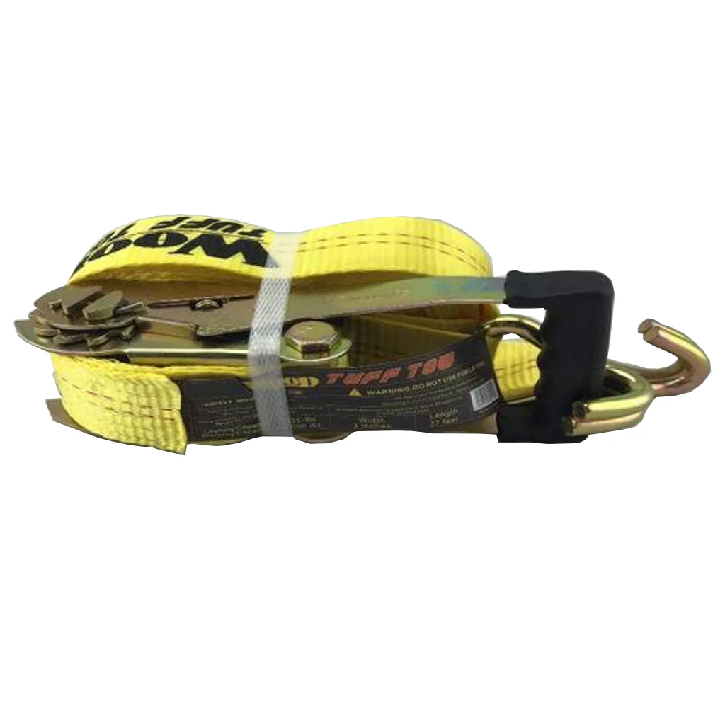 Wood Tuff 2 Inches x 27 Feet  Ratchet Tie Downs J Hooks - Image 3